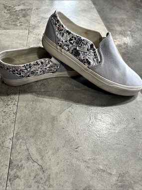 Vans Classic Slip-On Floral Sneakers White & Gray US 9